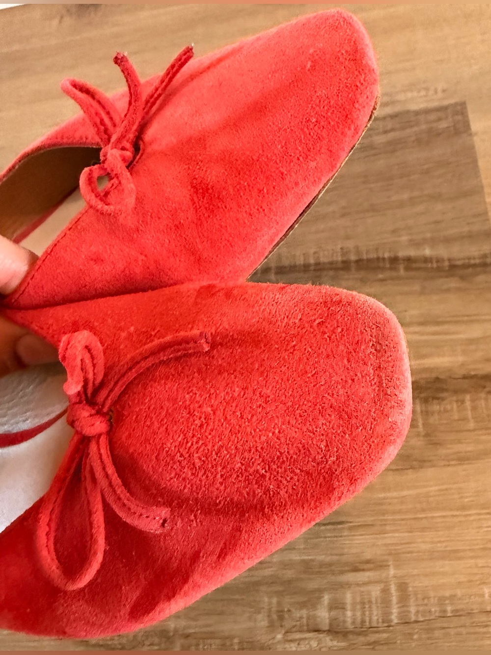 Reformation Belle Suede Flats Red Size 8 - Picture 15 of 15